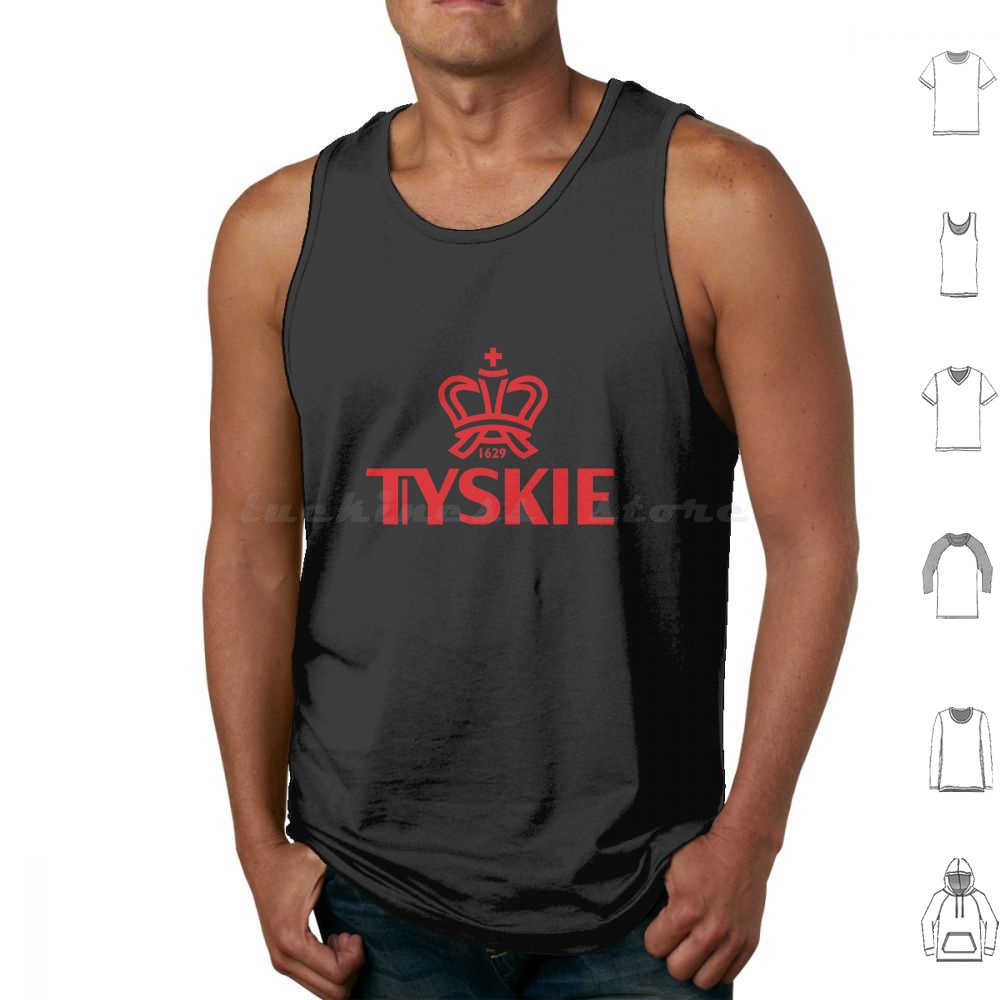 Wine Vodka Beer - Camisetas sin mangas Tyskie con estampado