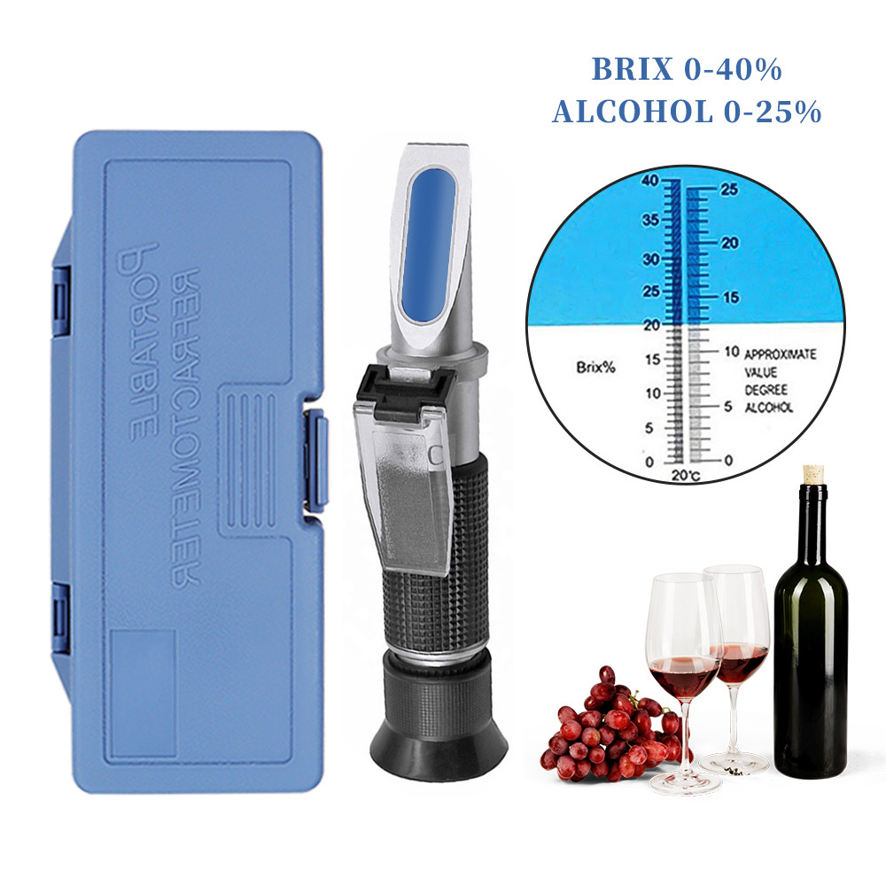 Wine To Beer Alcohol - Refractómetro de azúcar portátil de 0