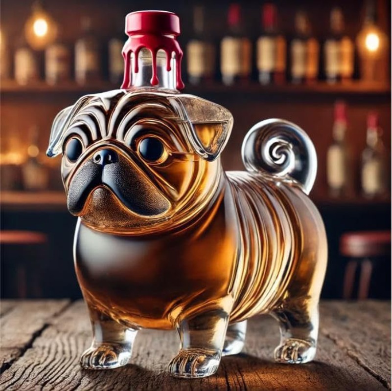 Wine Vodka Beer - Colgador de Whisky Transparente con Forma