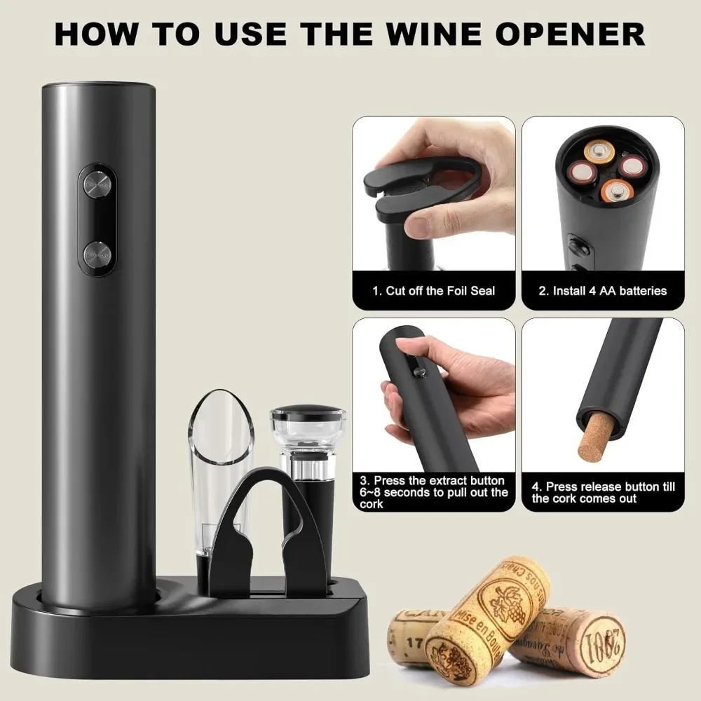 Juego de abridor de vino eléct - Wine Opener Electric reseña y precio