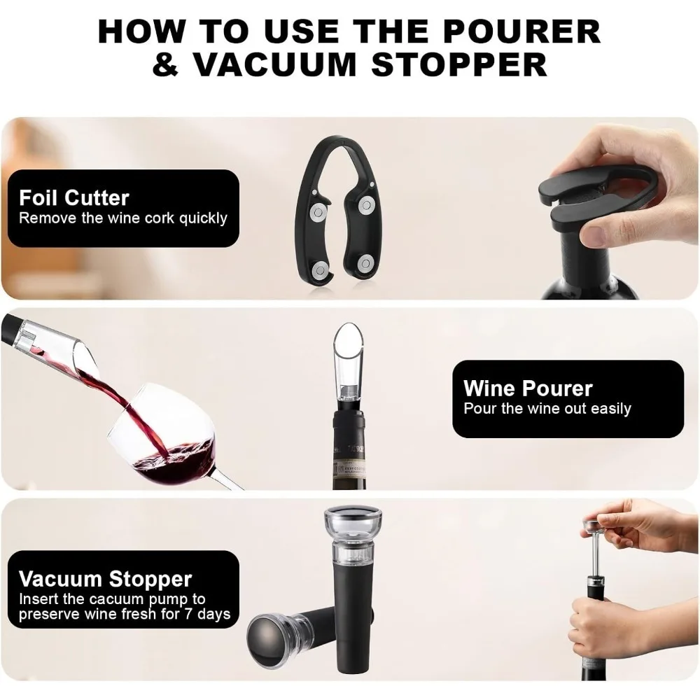 Juego de abridor de vino eléct - Wine Opener Electric reseña y precio