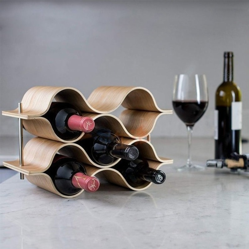 Portabotellas de vino ondulado - Wine Beer Rack reseña y precio