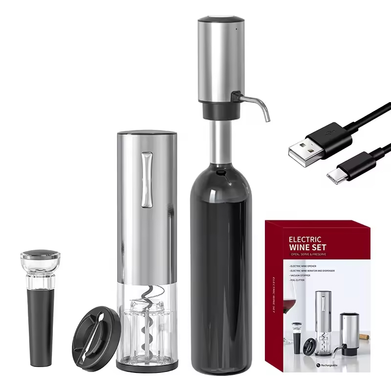 Set de abridor de vino eléctri - Wine Opener Electric reseña y precio