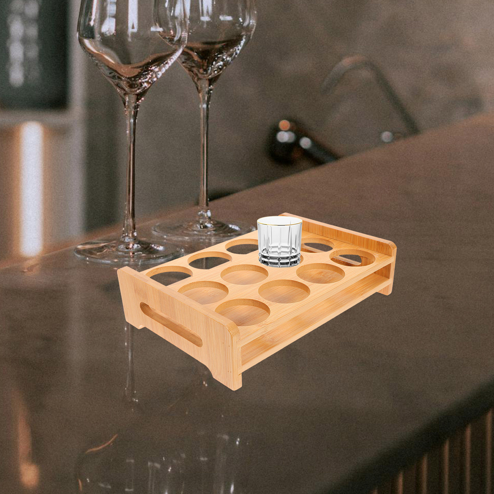 Soporte de Bambú para Vasos de - Wine Beer Rack reseña y precio