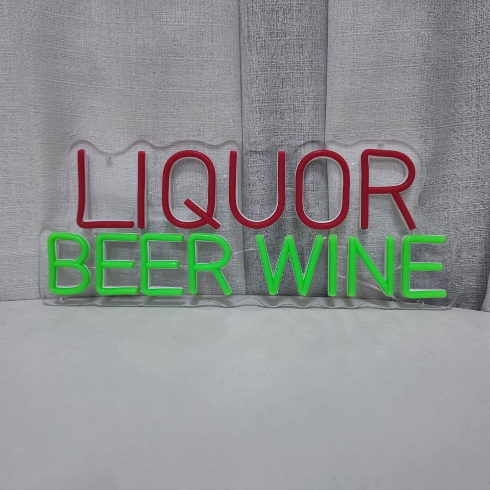 Letrero LED de Neón para Licor - Wine Beer Liquor Store reseña y precio
