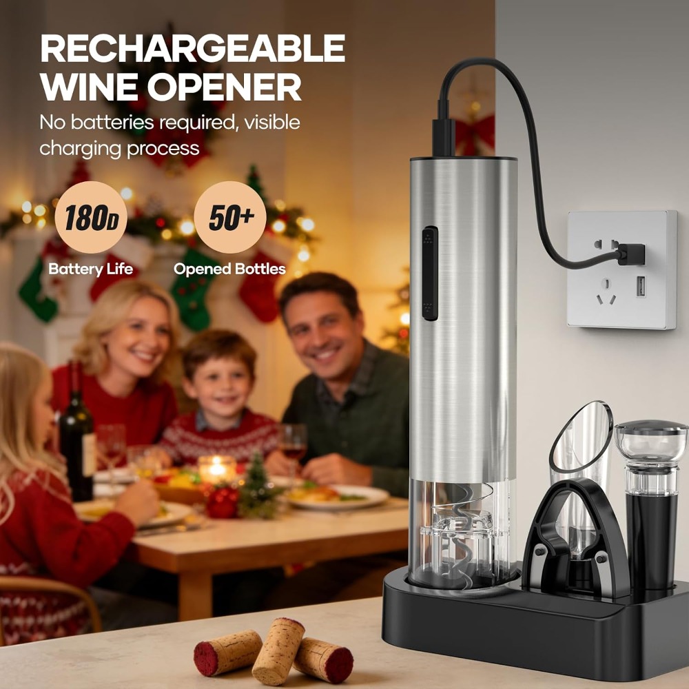 Sacacorchos Eléctrico USB Reca - Wine Opener Electric reseña y precio