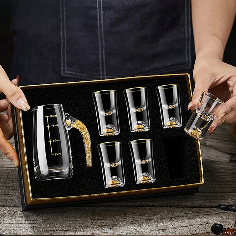 Juego de 2/7 Vasos Cortos de C - Wine Vodka Beer reseña y precio