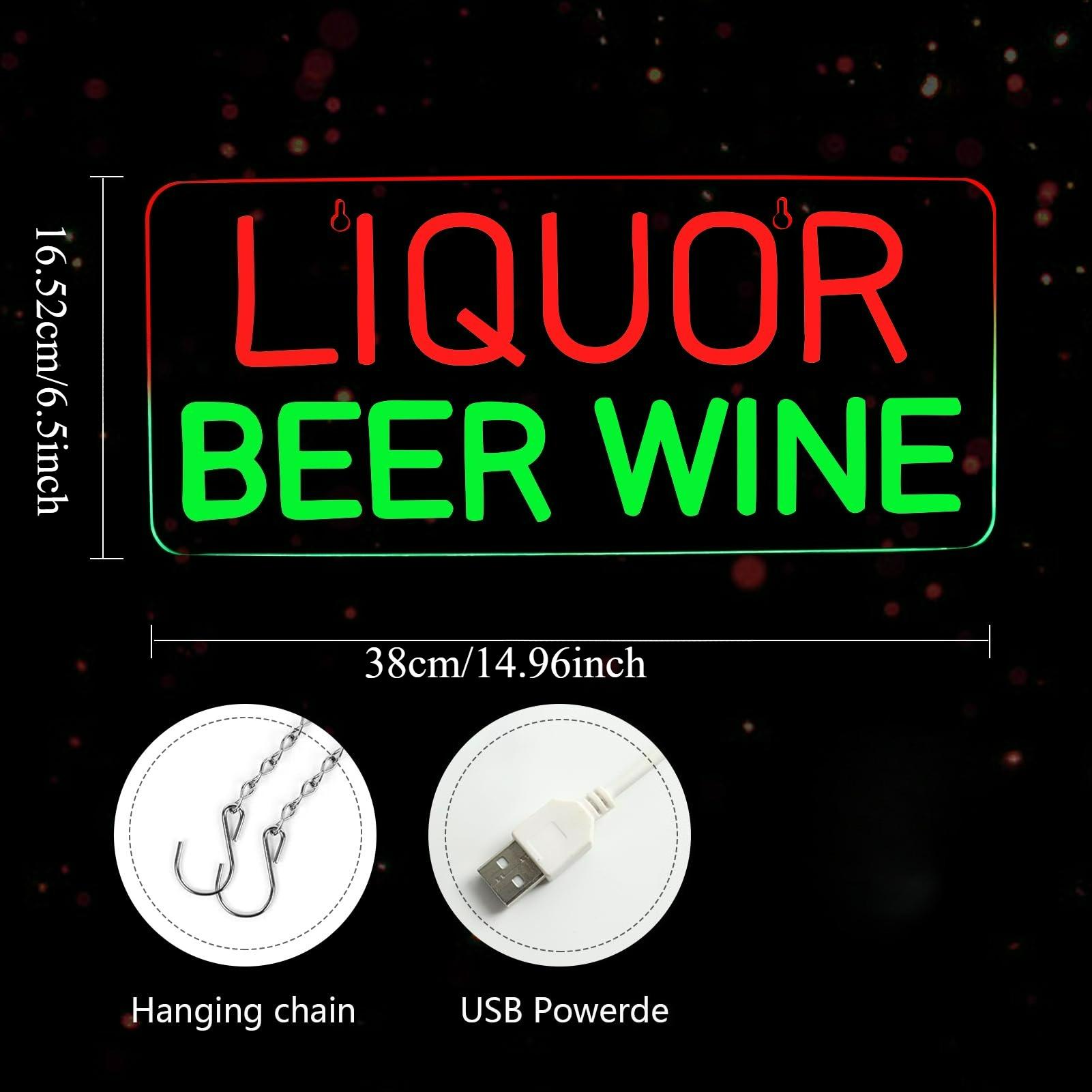 Letreros de Neón de Licor, Cer - Wine Beer Liquor Store reseña y precio